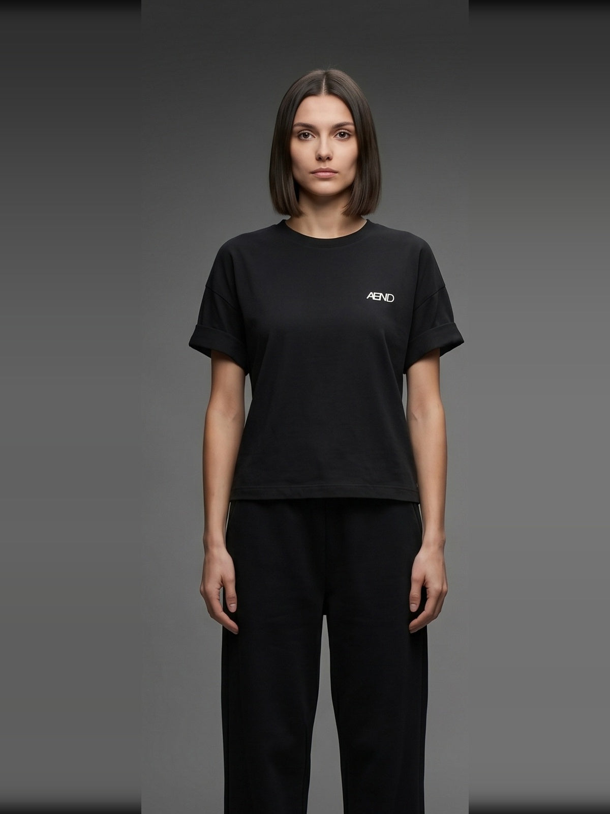 ÆND T-Shirt Cropped — Women — Vintage Black
