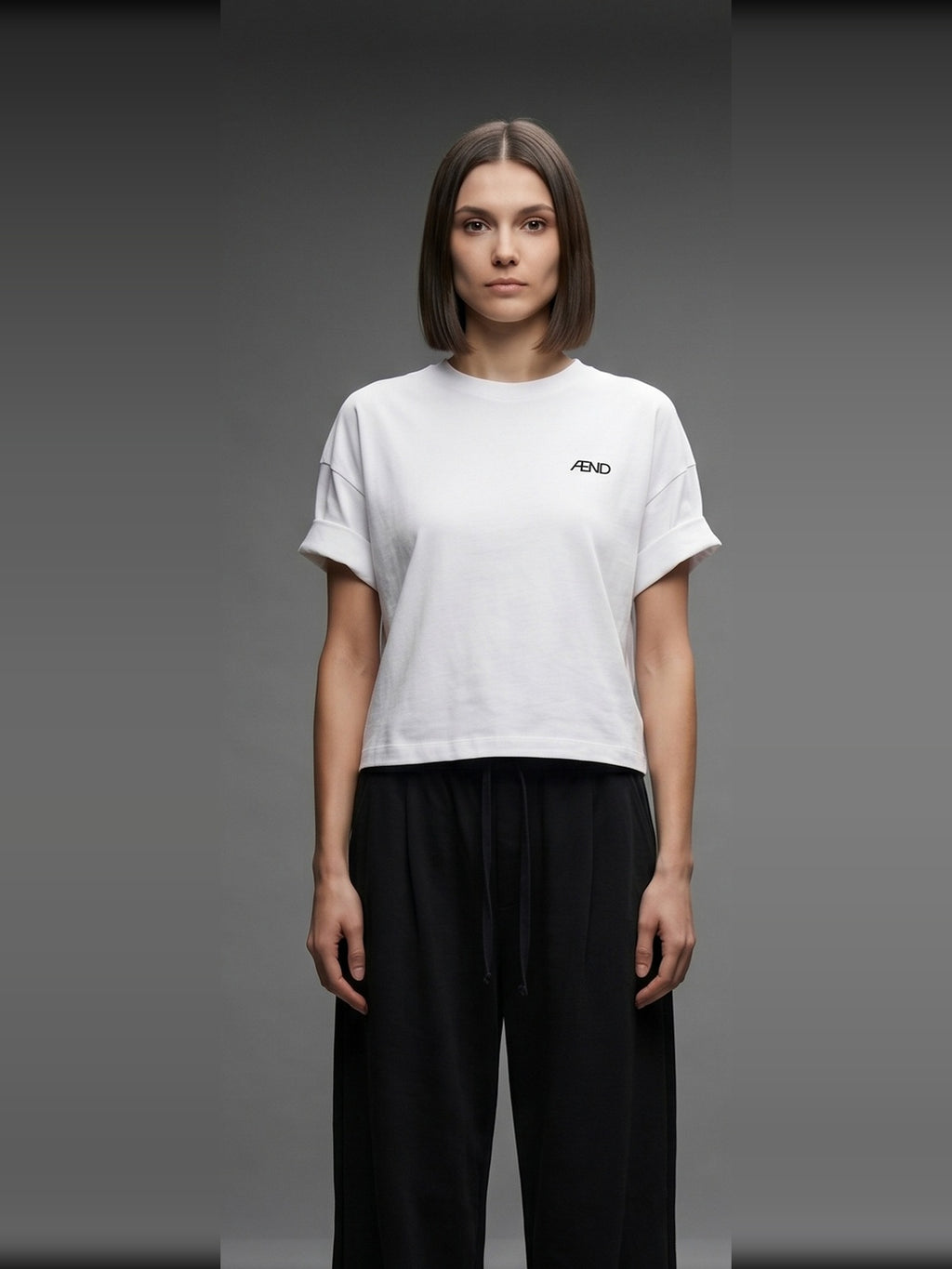 ÆND T-Shirt Cropped — Women — Vintage White