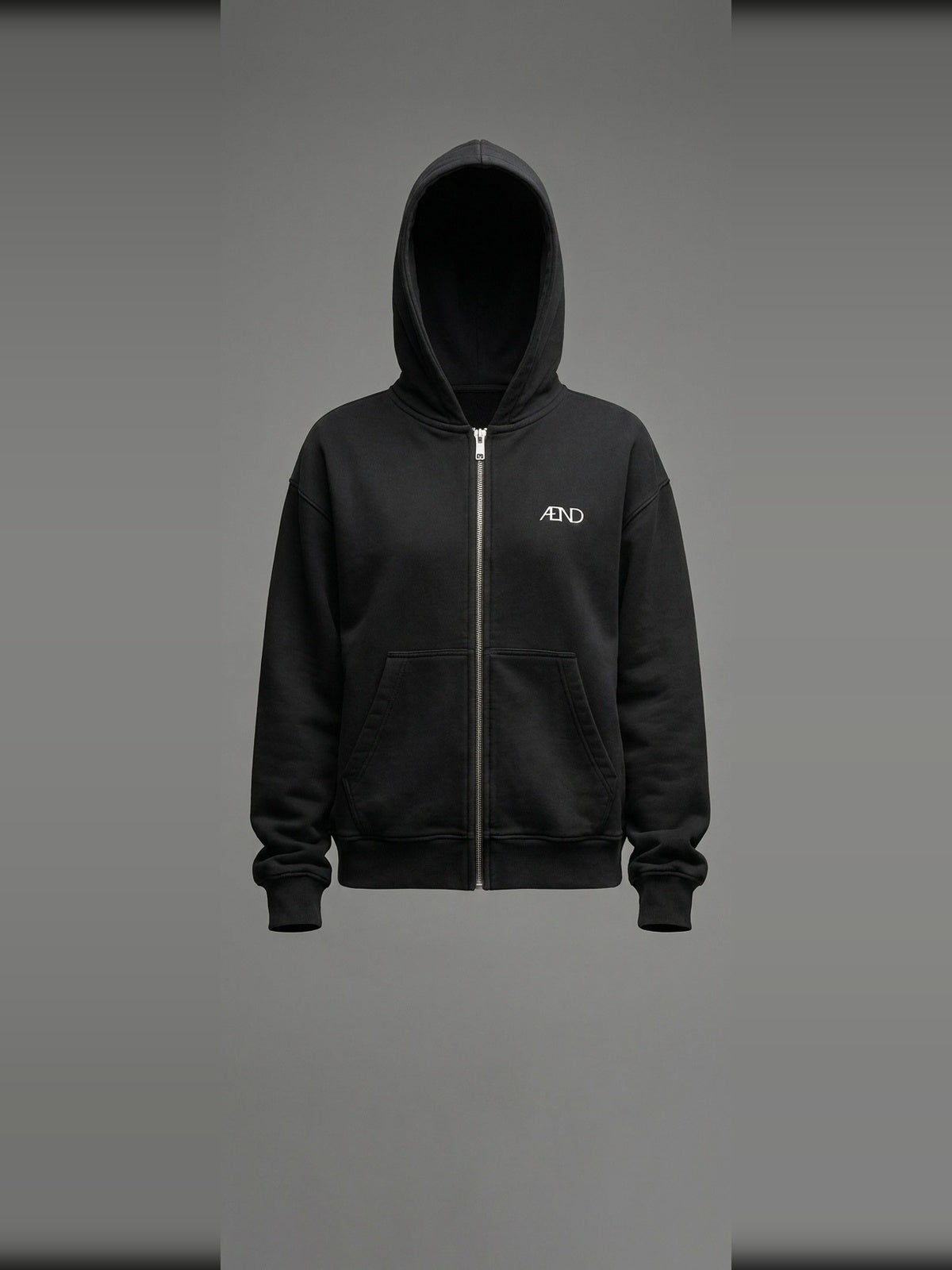 ÆND Zip Hoodie — Women — Vintage Black