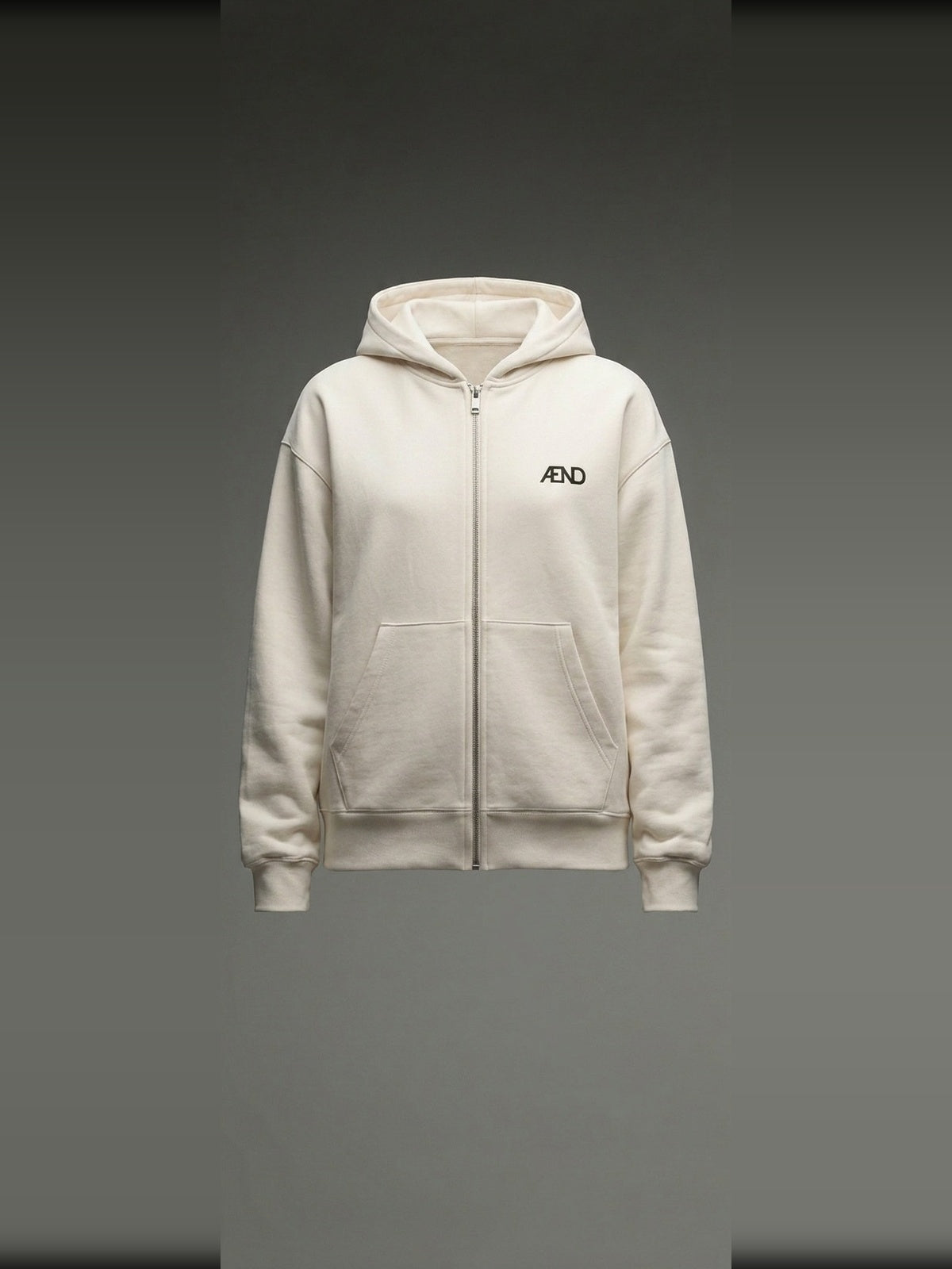 ÆND Zip Hoodie — Women — Vintage White